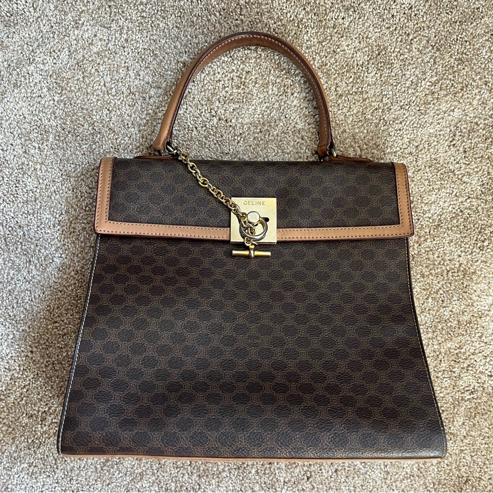 Vintage Celine Macadam Kelly Purse